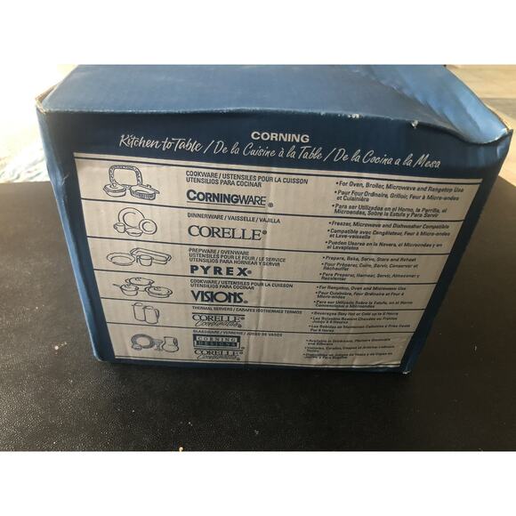 1998 CORNING WARE Just White Casserole 6 Piece Chef Set 6100120 New sealed VTG - Picture 4 of 5